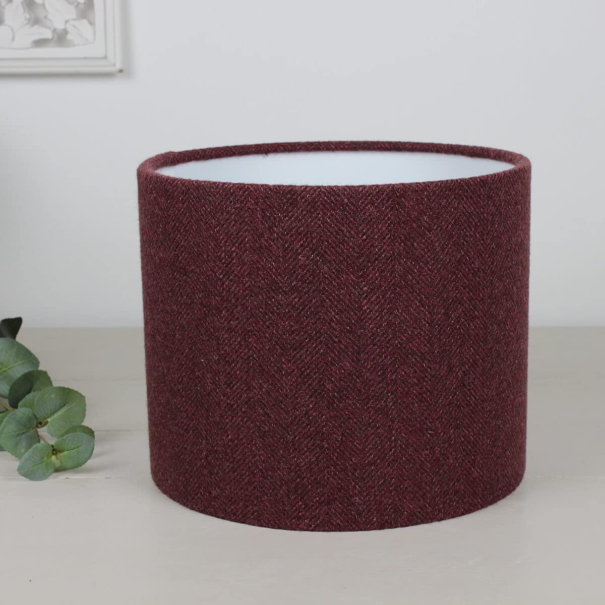 Harrison Cropper Purple Carnegie Heather Herringbone Drum Lampshade (30Cm Diameter Ceiling Pendant)