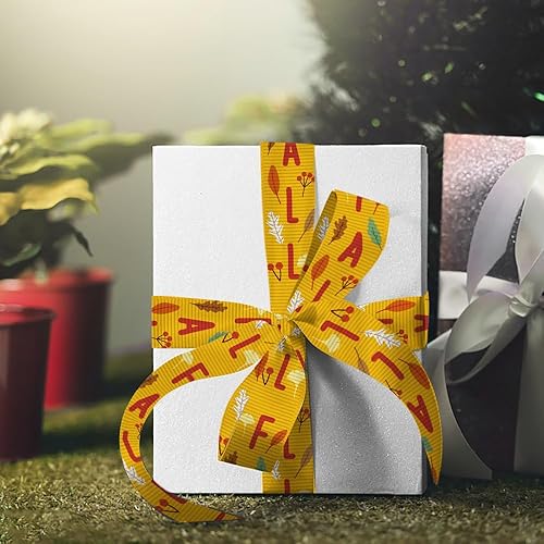 Miniatura 5 de 12 cintas decorativas de grogrén de hojas de arce de girasol, 1 yarda, decoración rústica de otoño para fiesta de Acción de Gracias y embalaje de