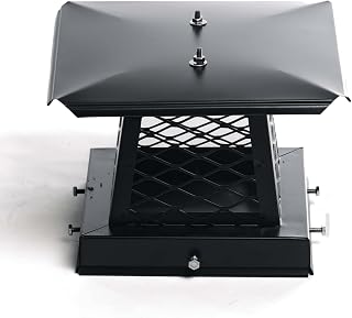 Chimcare 13" x 17" Black Chimney Cap - Stainless Steel, Powder-Coated Finish - Chimney Cap for Standard Masonry, Rain & Animal Protection - Easy Install Fireplace Cover, USA Made