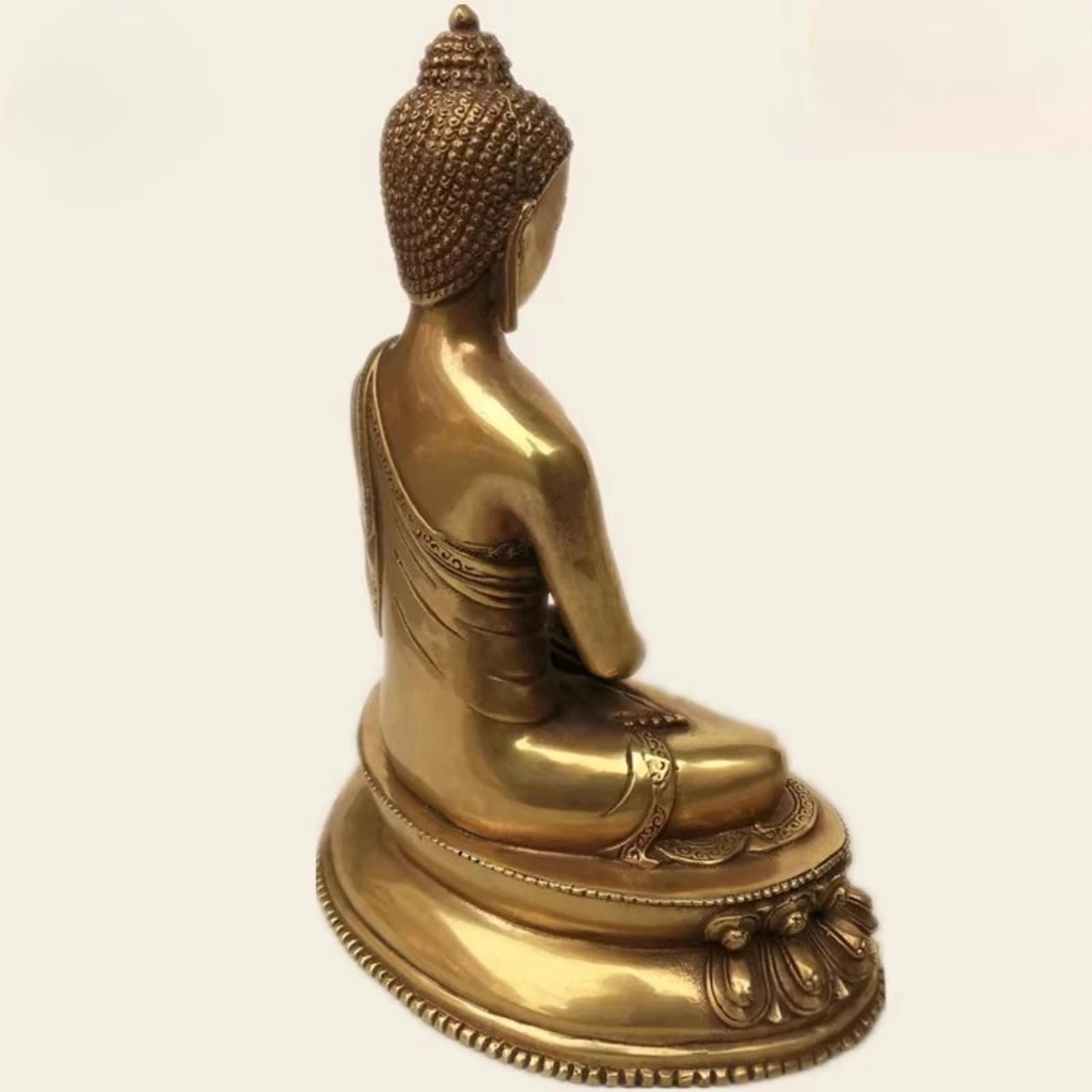 Statua di Buddha Feng Shui in puro rame, 20 cm, decorazione per casa e ufficio