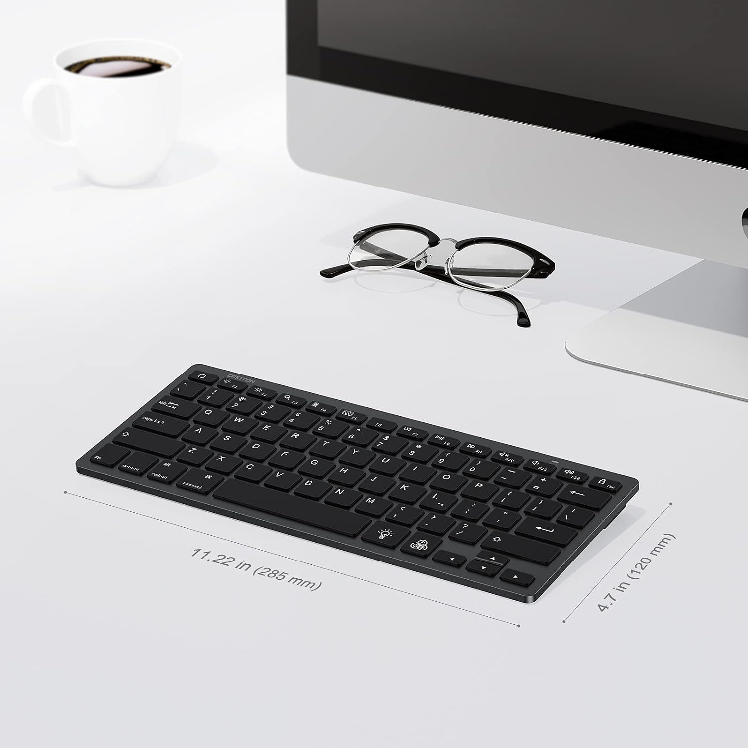 OMOTON Mini Wireless Keyboard and Mouse Combo for Windows, 2.4 GHz Wireless,Compact Mouse,Bluetooth Mouse and Keyboard Combo,Bluetooth Wireless Keyboard for Laptop/PC