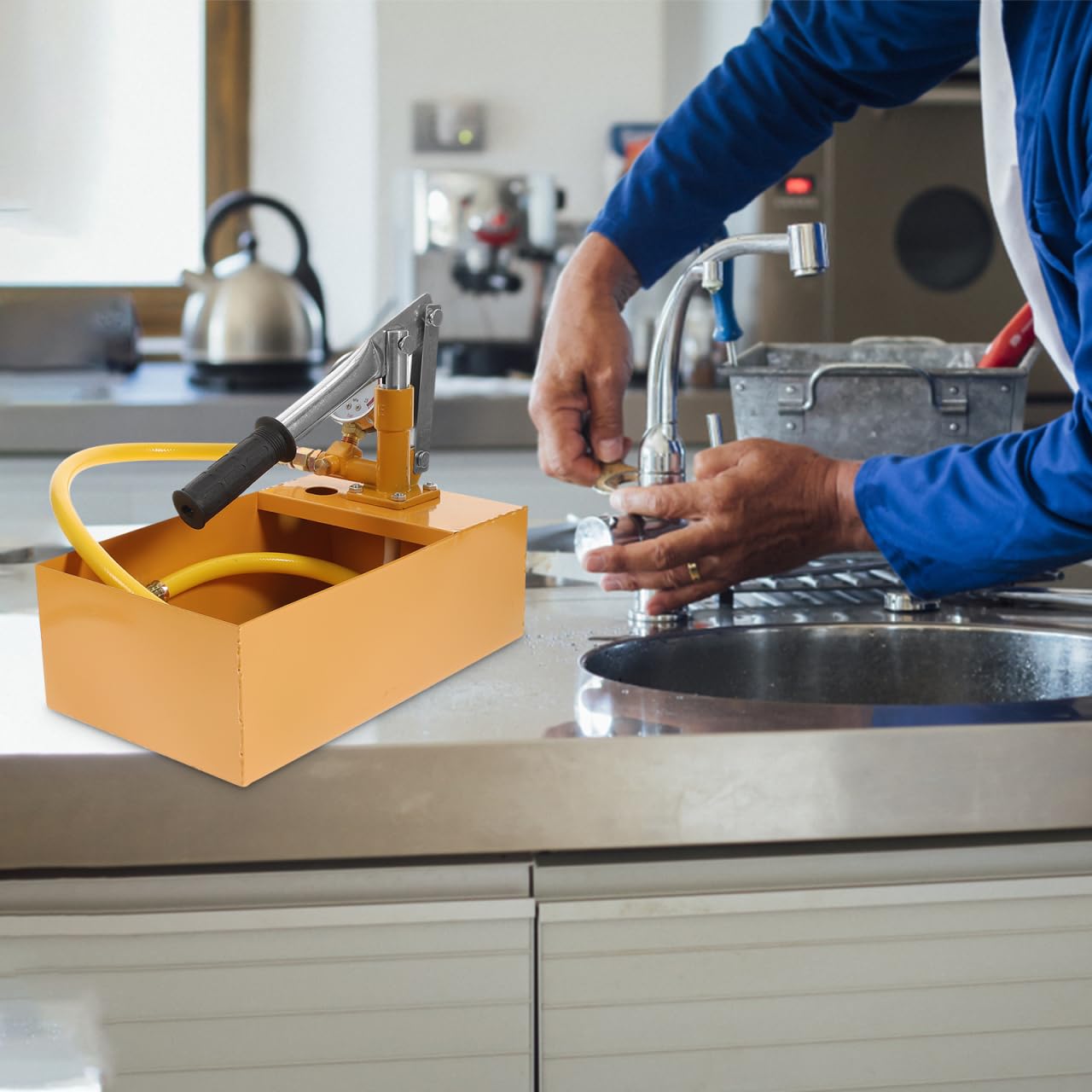 iplusmile Bomba De Prueba De Presión Hidráulica Manual Para Agua Y Aceite Con Gran Dial Para Lectura Clara Herramienta De Comprobación De Tuberías Válvulas Y Recipientes