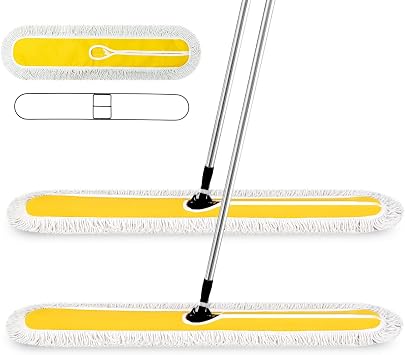 Suclain 2 Pack Dust Mop with Adjustable Handle, Floor Sweeper, 43 Inch