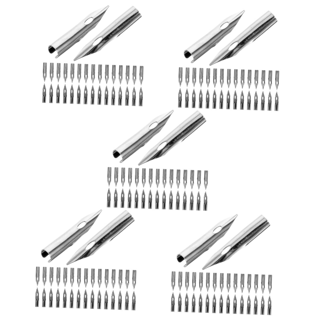 Operitacx 5 Set Pennini Ricambio Per Stilografiche Calligrafia Nibs Facili Installare Scrittura Adatti Per Scuola E Ufficio Accessori Per Penne 30 Pezzi*5