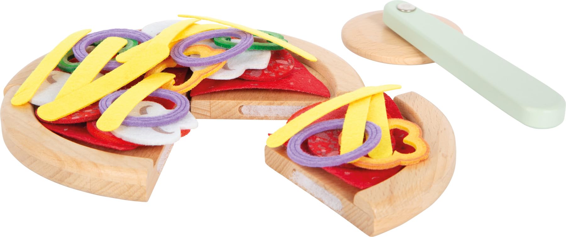 small Foot Pizzeria-Set aus Holz, multifunktionaler Pizzaofen mit umfangreichem Zubehör, hochwertiges Rollenspielset, für Kinder ab 3 Jahren, 12696, Holzfarben