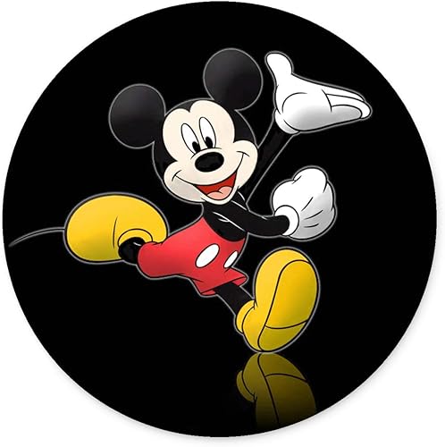 Alfombrilla de ratón redonda antideslizante para ordenador portátil Mickey Mouse Pad para el trabajo y accesorios de computadora para el hogar