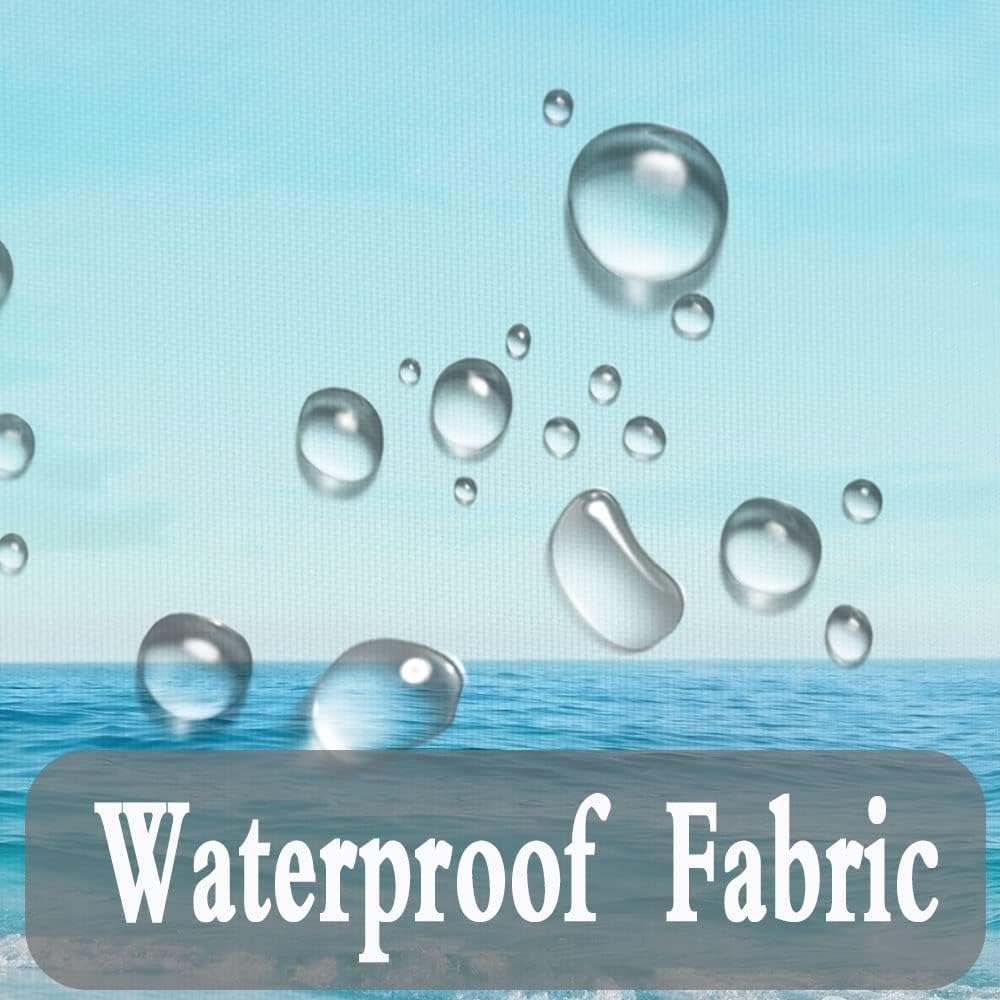 JAWO Beach Shower Curtain, Blue Shower Curtains for Bathroom, Tropical Ocean Waves Seashell Starfish Scene Long Shower Curtain Bathroom Decor, 69x84 Inches