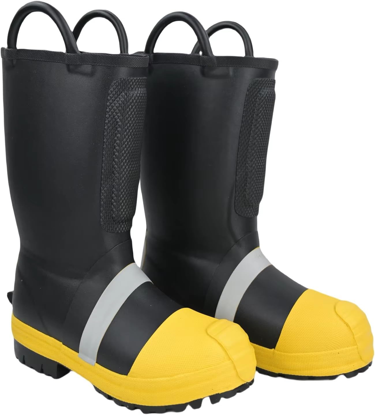 Heavy Duty Firefighter Leather Boots, Steel Toe & Kevlar Midsole Safety Boots for Structural Fire Rescue (8, Adult, Men, 8, Numeric, US Footwear Size System, Medium)