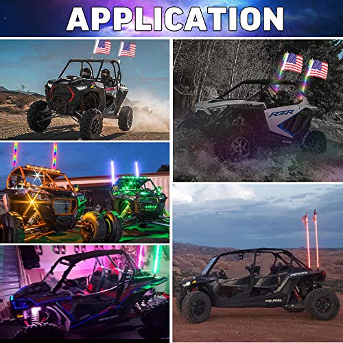 Omotor 2Pcs 3Ft Led Whip Lights thumb #5