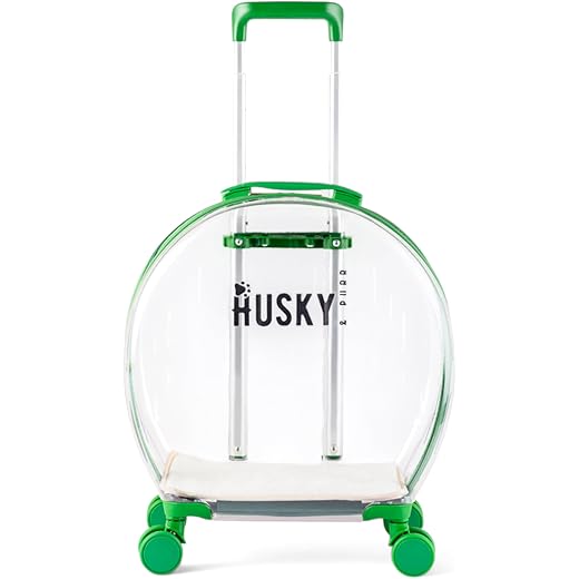 Husky & Purr Pet Trolley with Wheels Green