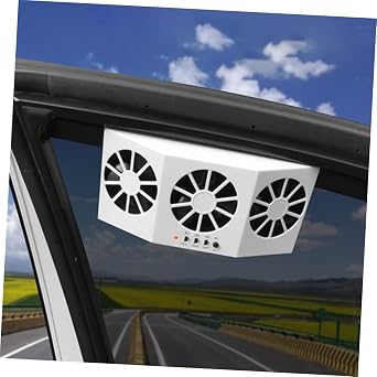Solar Fan Solar Vent Radiator for Window Efficient Cooling with Ducts Easy Installation for Pet Odor Removal and Hot Air Ventilation