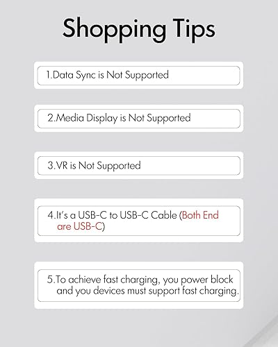 Miniatura 2 de Cable USB C a USB C de 20 pies, cable USB C extralargo de carga rápida, cable de carga tipo C de 60 W (solo carga) para iPhone 1615 Pro Max Plus,