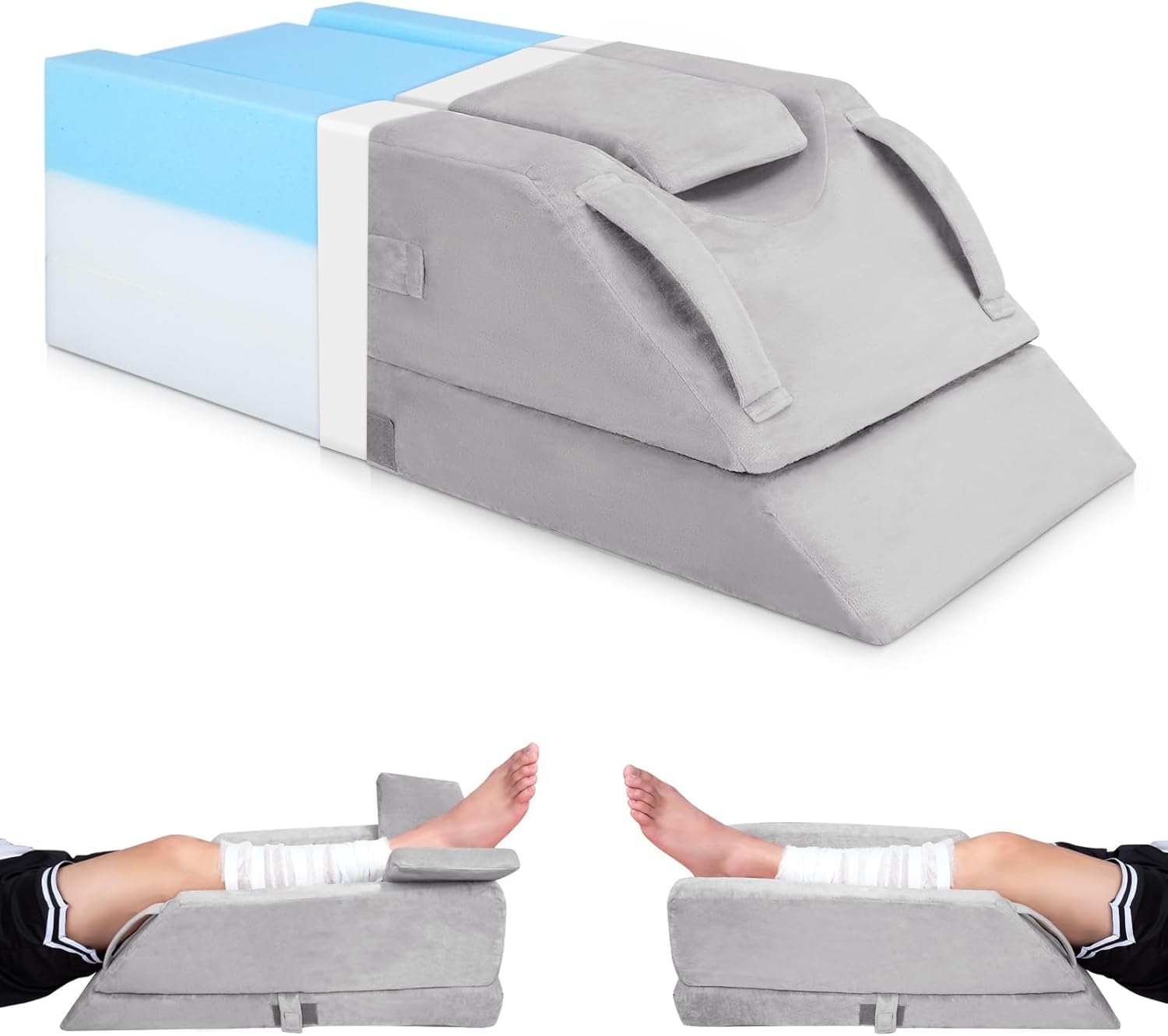 AZAMIA Leg Elevation Pillows for After Surgery, Adjustable