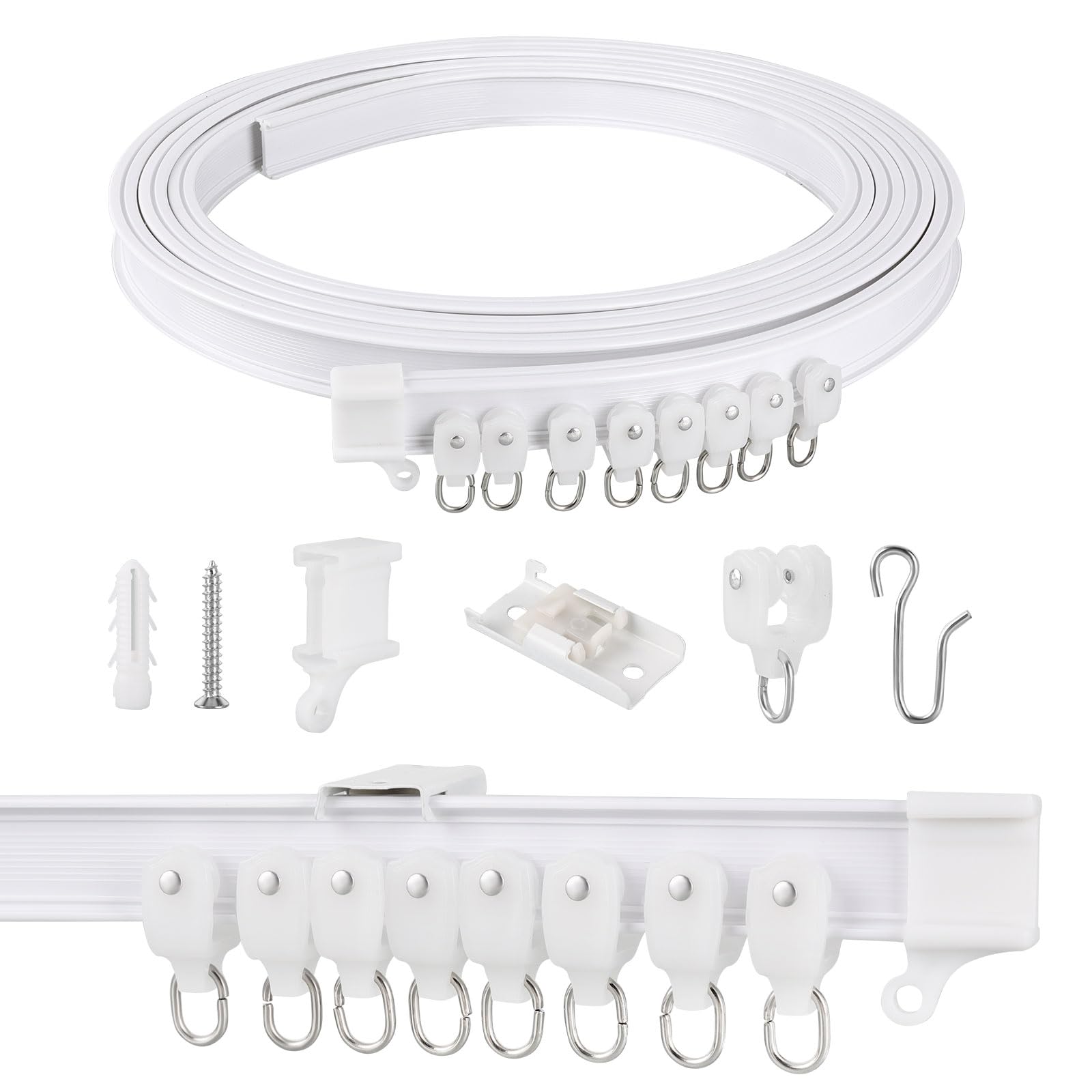 Tringle à rideau de plafond flexible 7m pour intimité et séparation