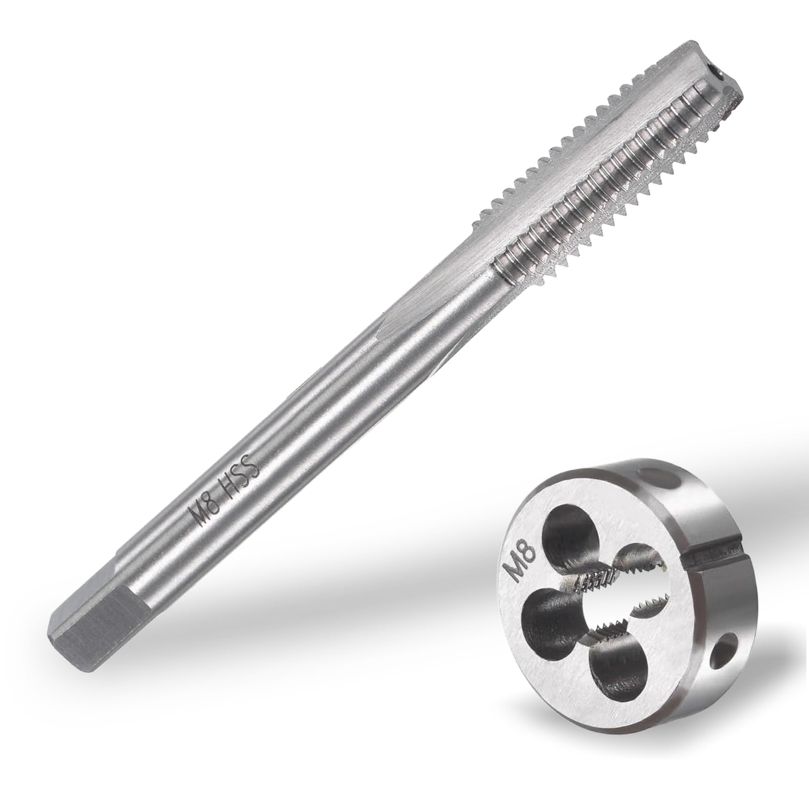 Uxcell Ensemble De Tarauds Et Filières Métriques M7 X 0,5 Mm, Tarauds à Vis Avec Matrice De Filetage Ronde, Kit De Tarauds Et Filières Pour Réparation