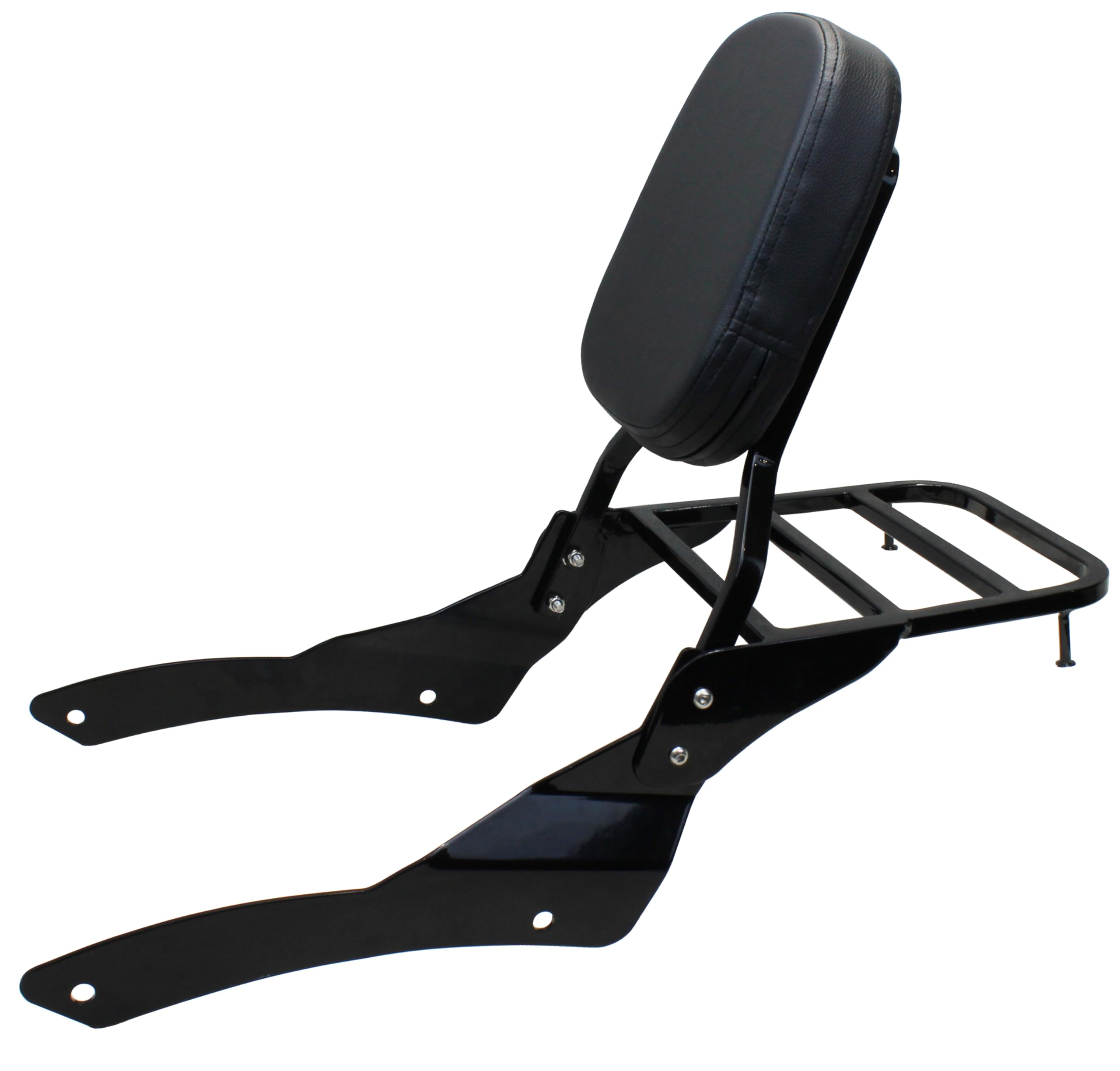 YHMOTO Sissy Bar Schienale per Moto Nero con Portapacchi per Yamaha VStar 650 400 DS650 Classic DS400 V star 1996-2017