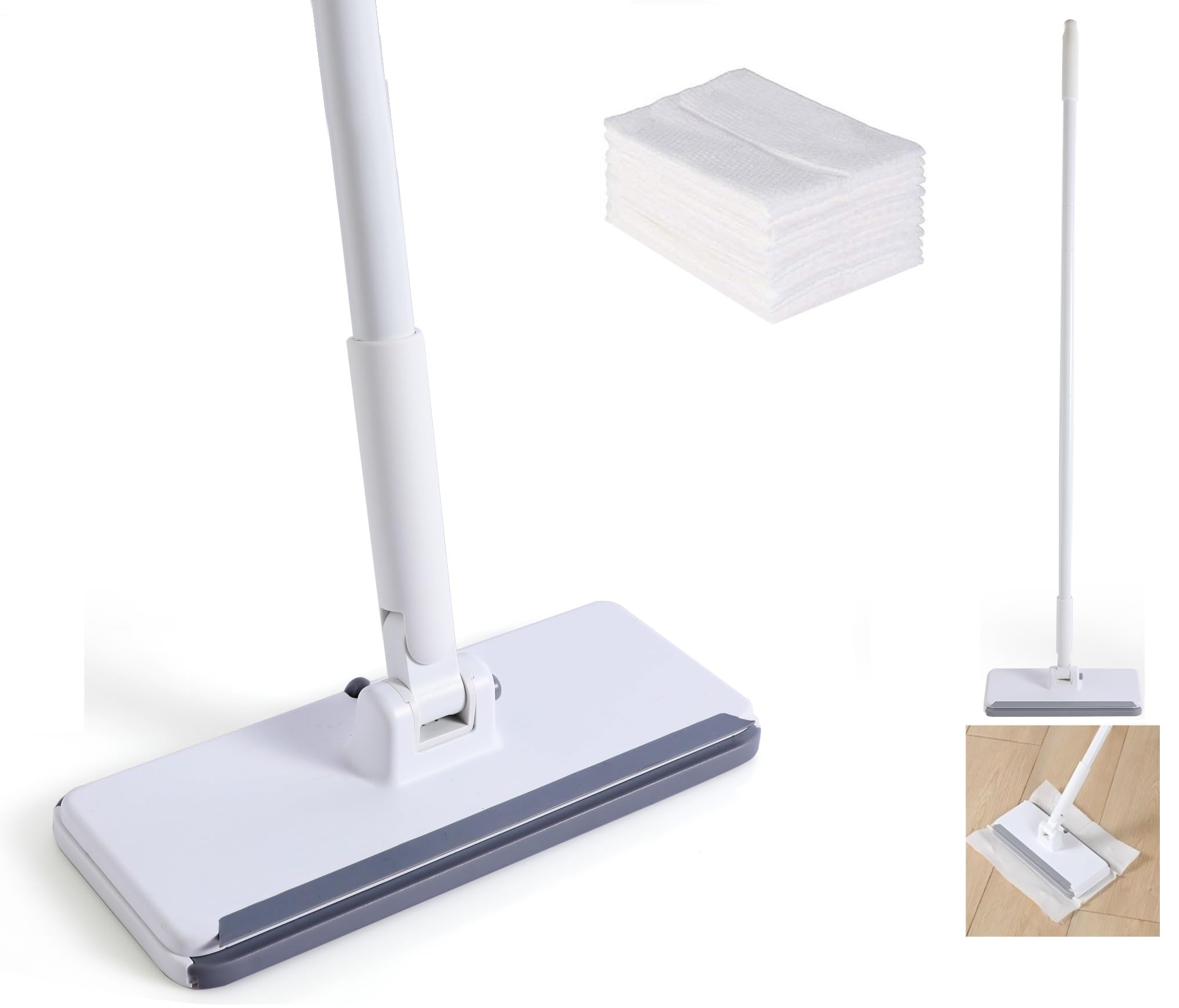 Amazon｜CLEANHOME フロアワイパー 本体 1秒で着脱 ワンタッチモップ