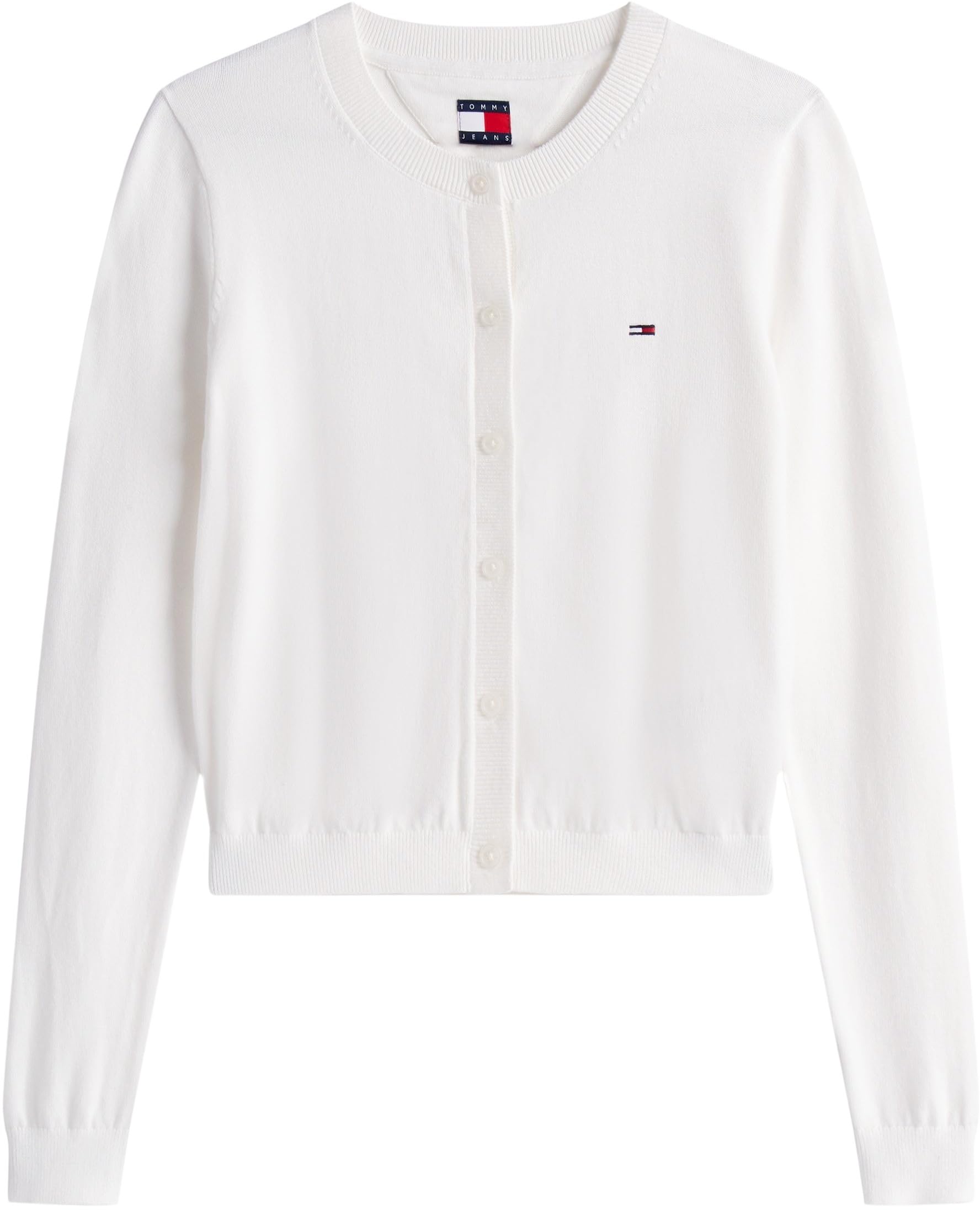 Tommy Jeans Tjw Essential Crew Neck Cardigan Dw0dw20976 Maglione Cardigan Donna (Pacco da 1)