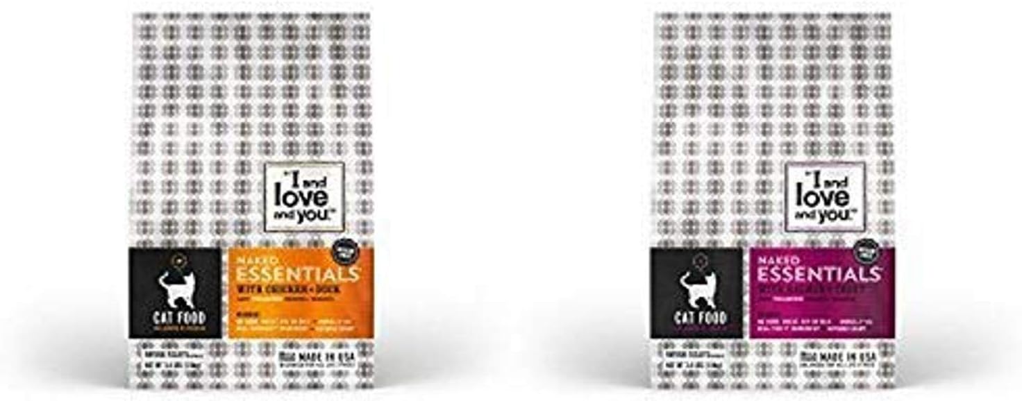 "I And Love And You" Naked Essentials Cat Food: Chicken & Duck + Salmon & Trout