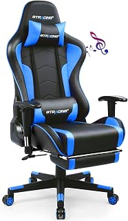 GTRACING Gaming Chair with Footrest and Bluetooth Speakers Music Video Game Chair Heavy Duty Ergonomic Computer Office Des... Price In India