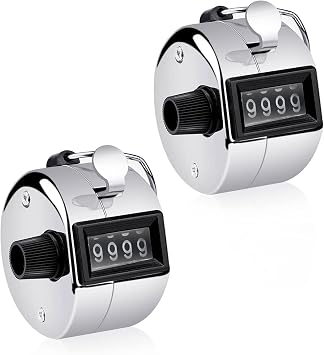 2PCS Set Portable 4 Digit Handheld Number Click Golf Counter Tally Recorder