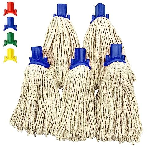 Colour Coded Cotton Mop Heads, Pack of 5 Cover