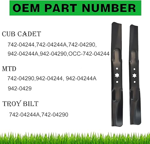 Miniatura 4 de Cluparis Cuchillas de cortacésped de 46 pulgadas para MTD XT1 XT2 LT46 LTX1045 LTX1046 de 46 pulgadas de repuesto para cortacésped Cub