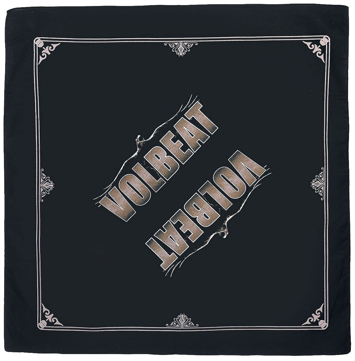 Volbeat Men's Schwarz Raven Logo Unisex Bandana Multicolour, 100% Cotton,