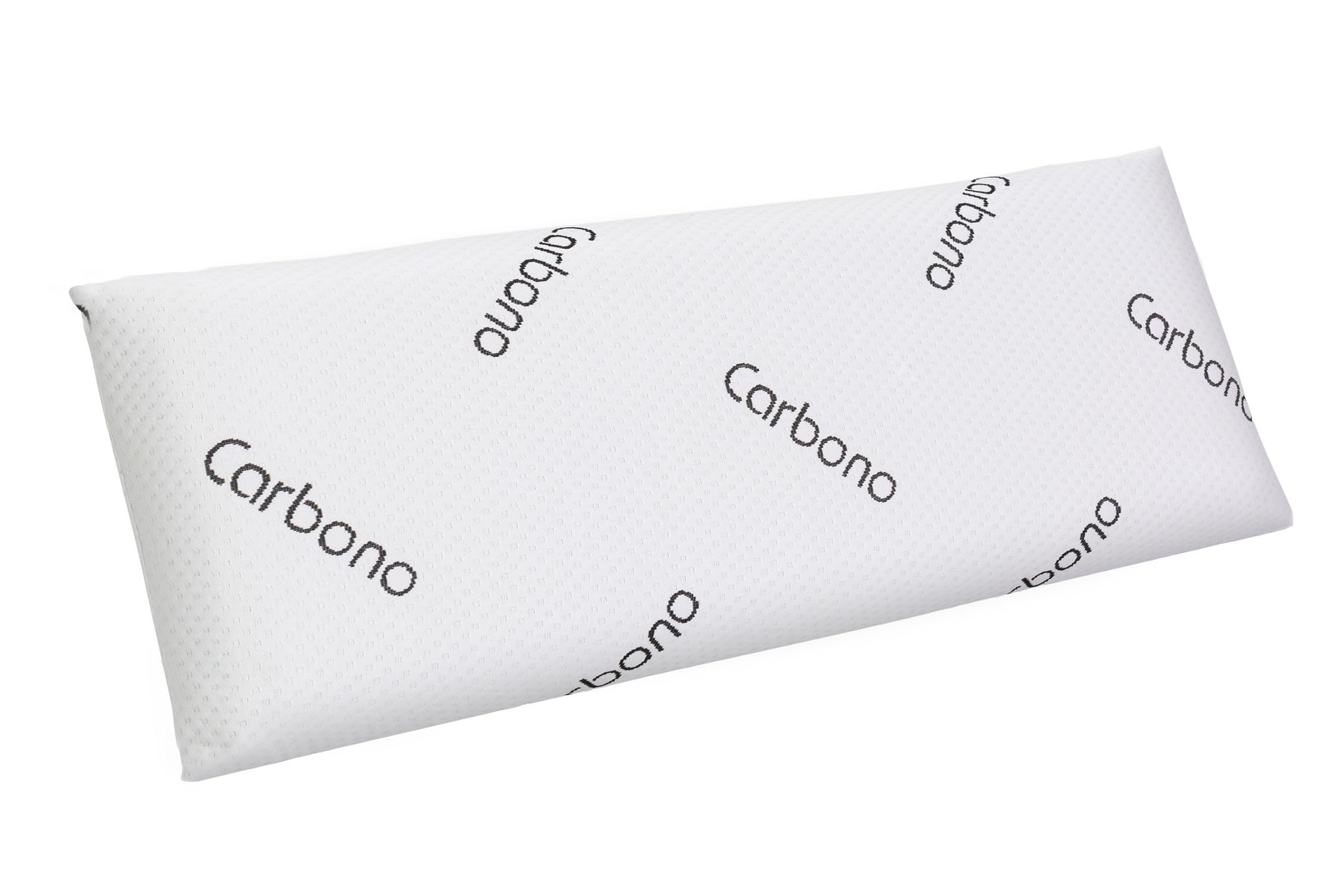 Moonia | Almohada Viscoelástica Negra Perforada de Carbono | Efecto Anti-estrés | Elimina los olores | Reduce la oxidación | Almohada Cervical | Almohada viscoelástica 135 cm | Antiácaros