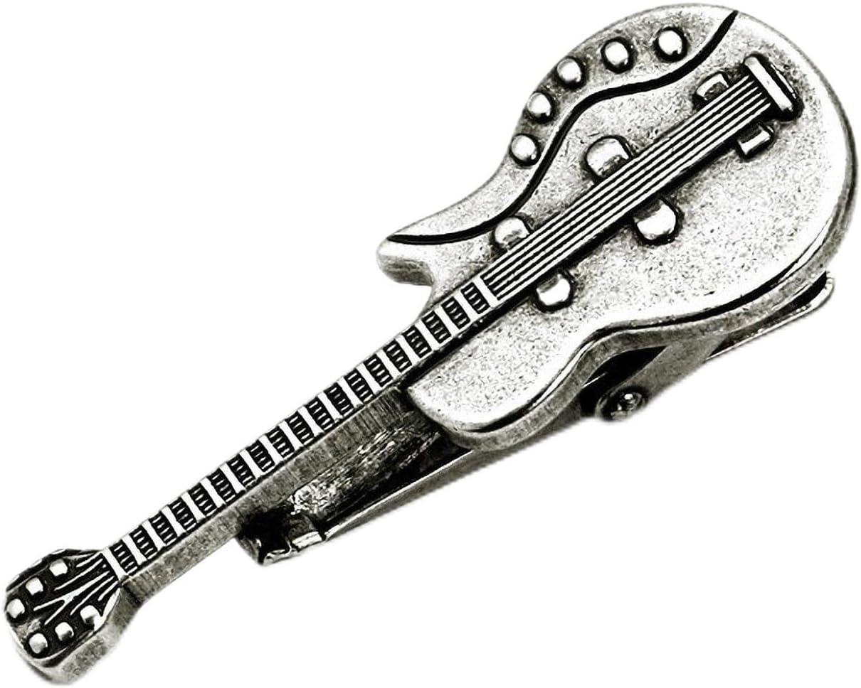 Music Tie Clip Guitar Tie Clip for Men Retro, Stylish and Fun Musical Instrument
