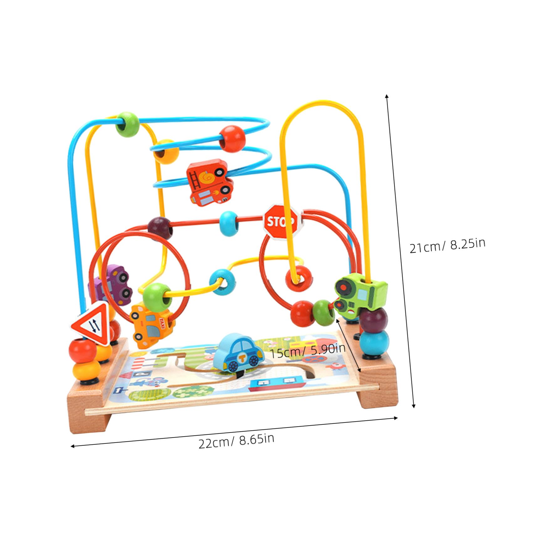 Hohopeti Laberinto Educativo Oceánico de Madera Cuentas Juguete, para Niños