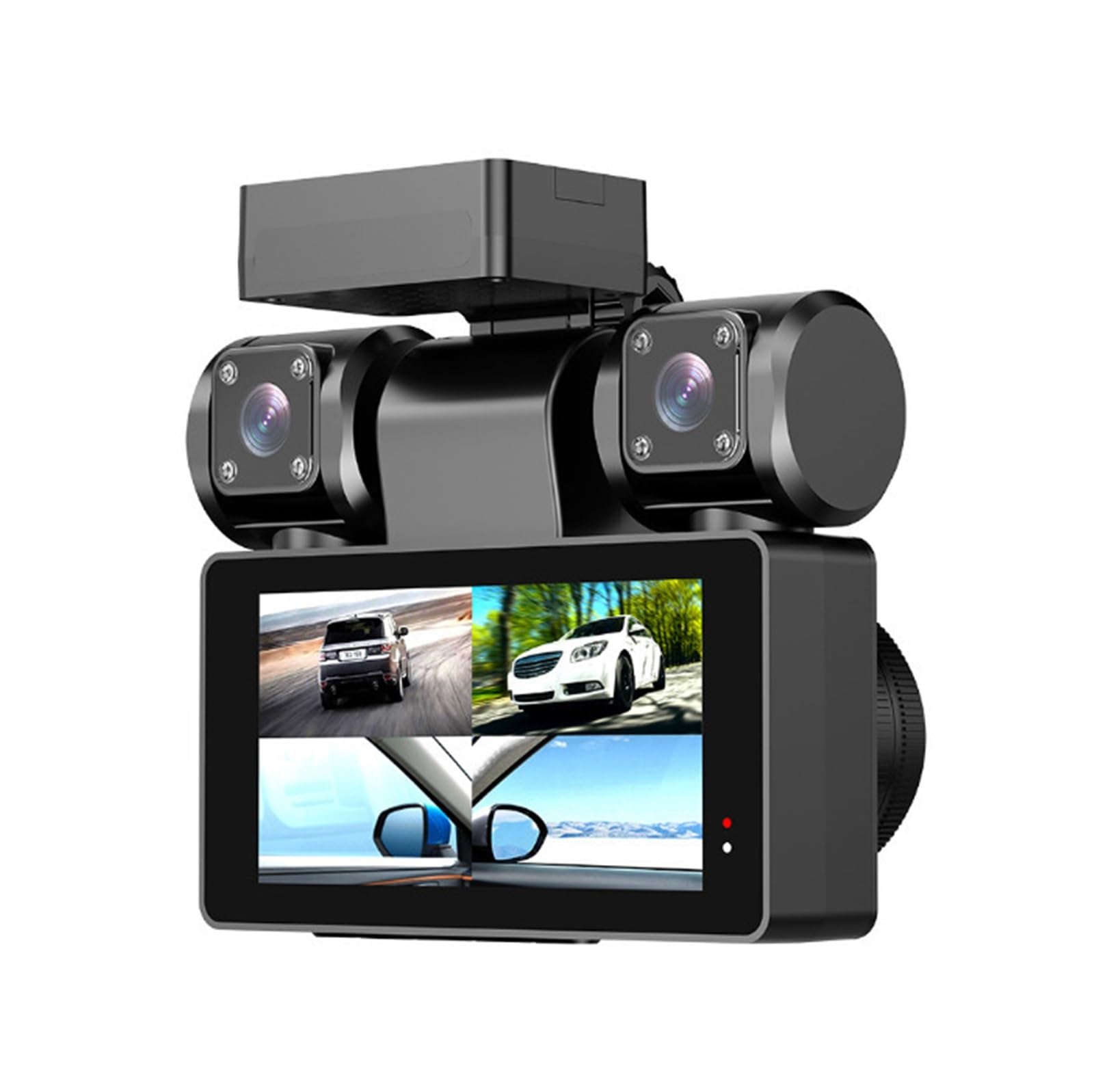 Kamera samochodowa, 4-kanałowa Kamera Samochodowa Wi-Fi Przednia I Tylna Wewnątrz Lewego Prawego Obiektywu 1080P Rejestrator Wideo cam, dla samochodów