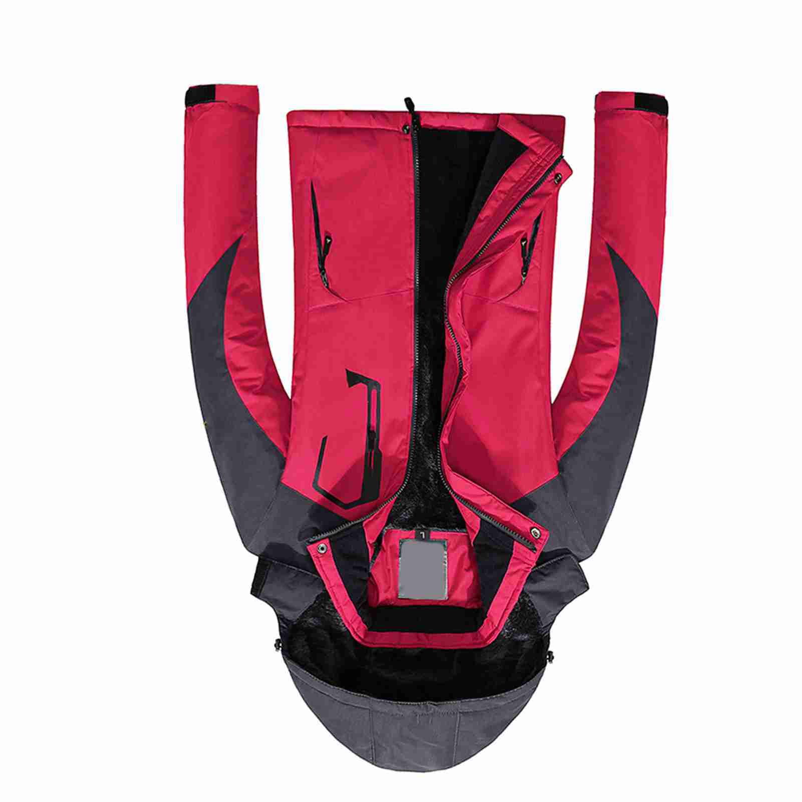 Tbest Veste de Ski d'hiver Coupe-vent Thermique pour Femme avec Capuche Amovible pour le Snowboard, la Randonnée, le Camping, Doublure Polaire pour Temps Froid (M)