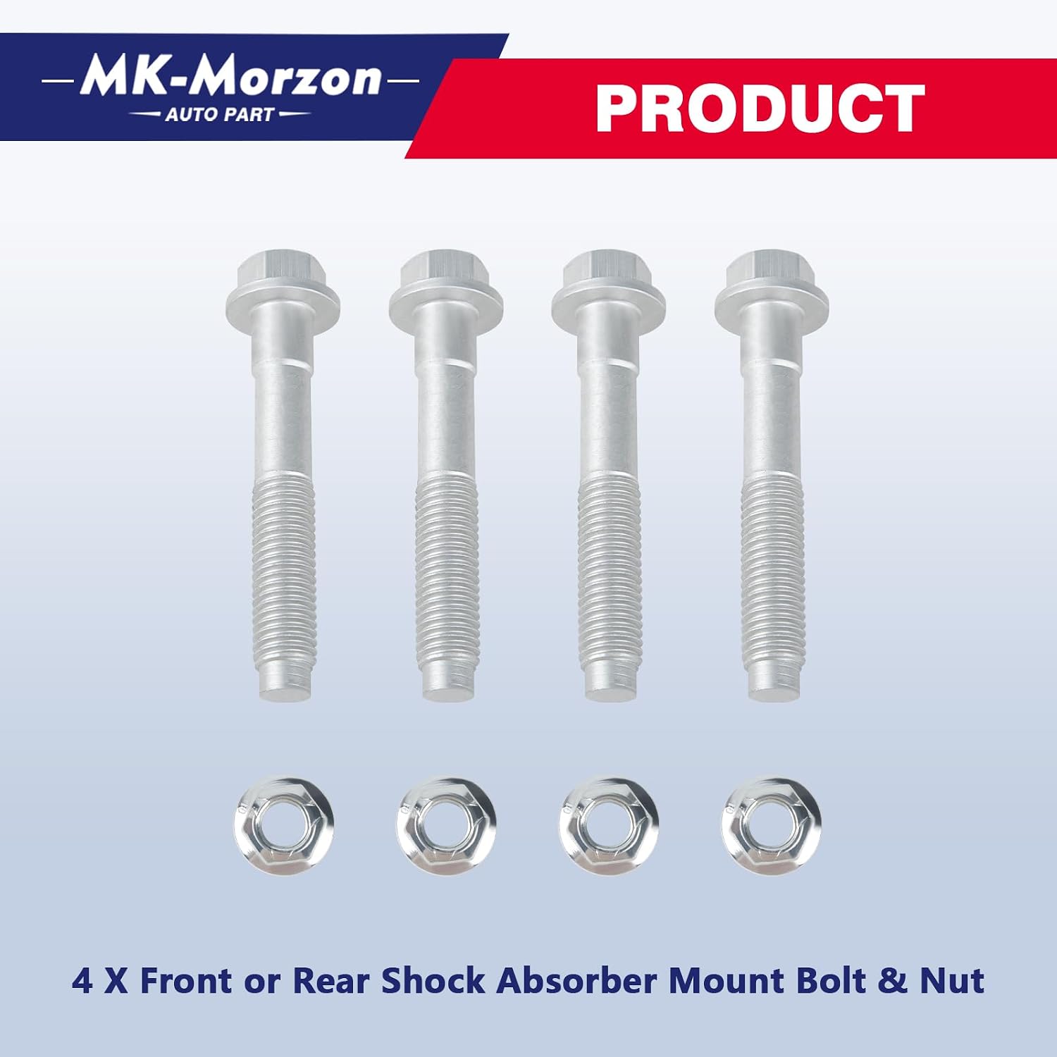 6502818 Front Rear Shock Absorber Mount Bolt & Nut Kits Compatible with Dodge Ram 1500 Ram 2500 Ram 3500, Ram 4500 Ram 5500 Replaces# 6502698 ,6512220AA (4PCS)