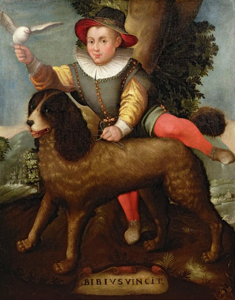 Affiche impression d'art tableau garçon et chien Sofonisba Anguissola sur toile - 5