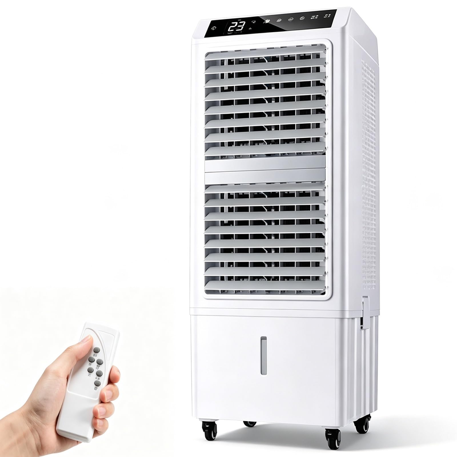 Wangceplsd One Color Evaporative Portable Air Conditioner, 2,943 Cfm, 13.2 Gal Tank, Swamp Cooler Air Conditioner, Wide Angle Sweep, For Patio Garage Commercial Use