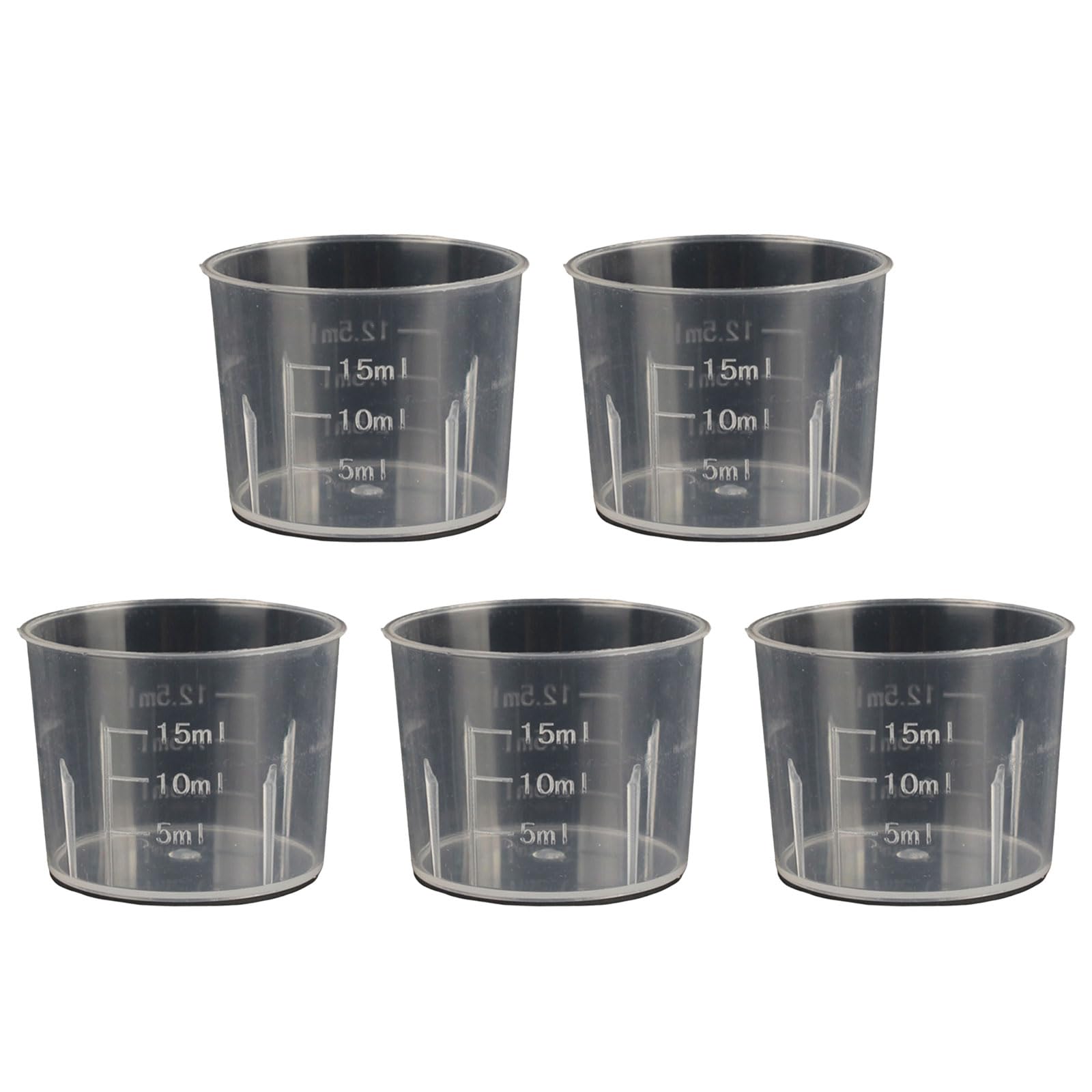 Montesy Pack of 5 Liquid Measuring Cup Clear Kitchen Cup Clear Laboratory Measuring Cylinder for Kitchen Cooking Measuring Tool