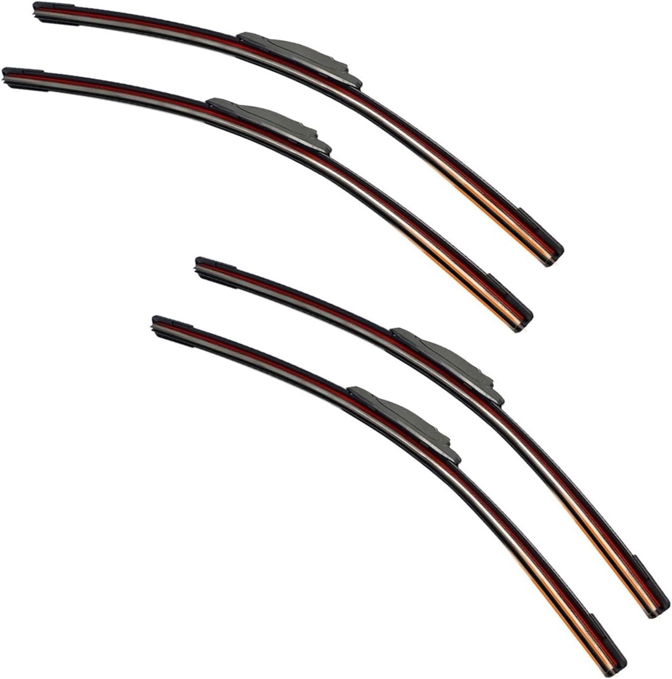 Car Windshield Wiper Blades Compatible with Skoda Octavia 1Z A5 Double Rubber Frameless Bracketless WipersSoft Accessories(4PCS)