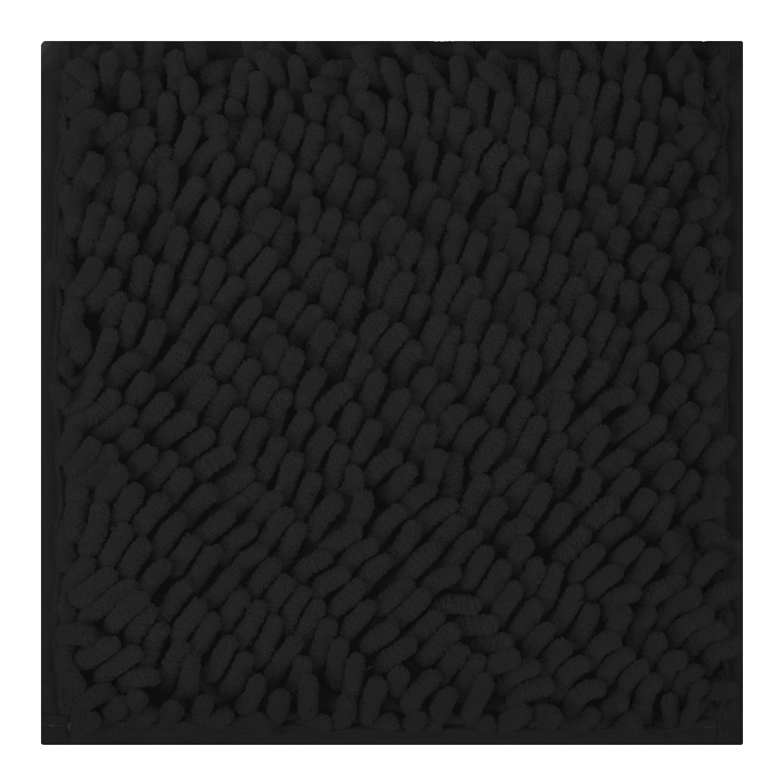 Gosodeny 10'' Locker Rug Black School Cute Locker Decor with Anti-Slip Backing Chenille Material Furry and Cute Style Locker Accessories