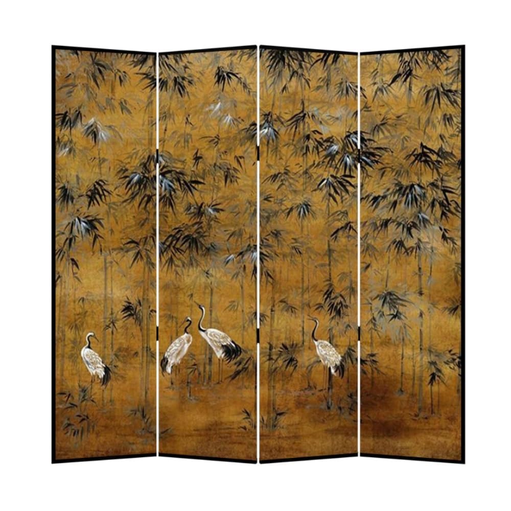Privacy Screen Creative Screen Partition, Living Room Foldable and Movable Background Wall, Tea Decoration, Zen Folding Room Divider