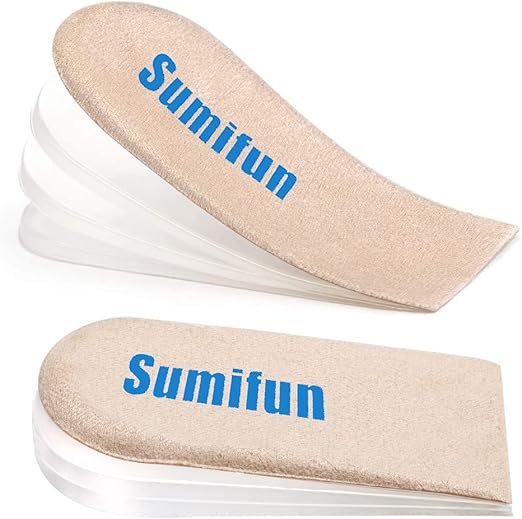Sumifun Heel Lift Inserts, 1/4" to 1" Gel Shoe Heels Inserts for Women