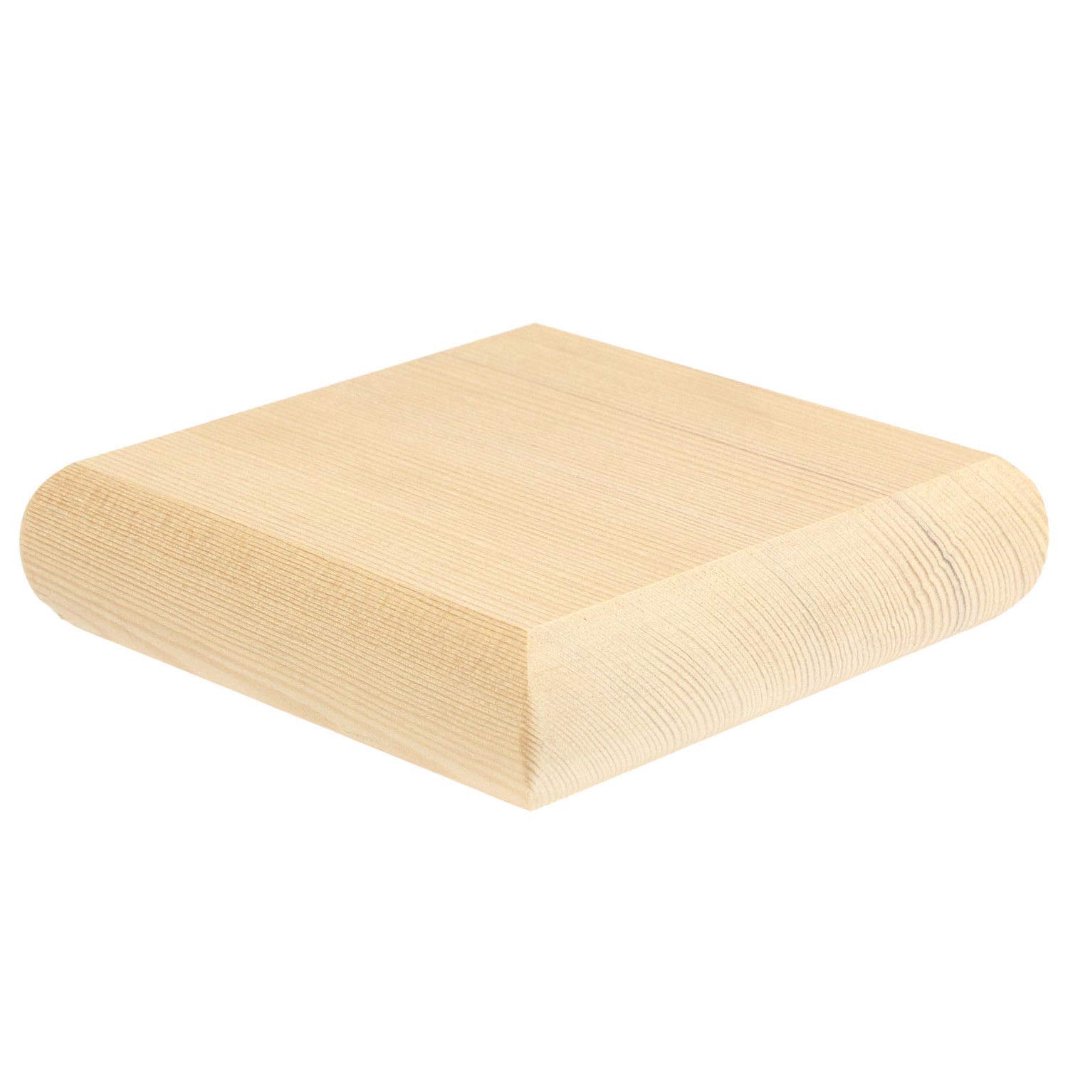 Jackson Woodturners Hemlock Flat Newel Cap Rebated To Fit A 90Mm Newel Post