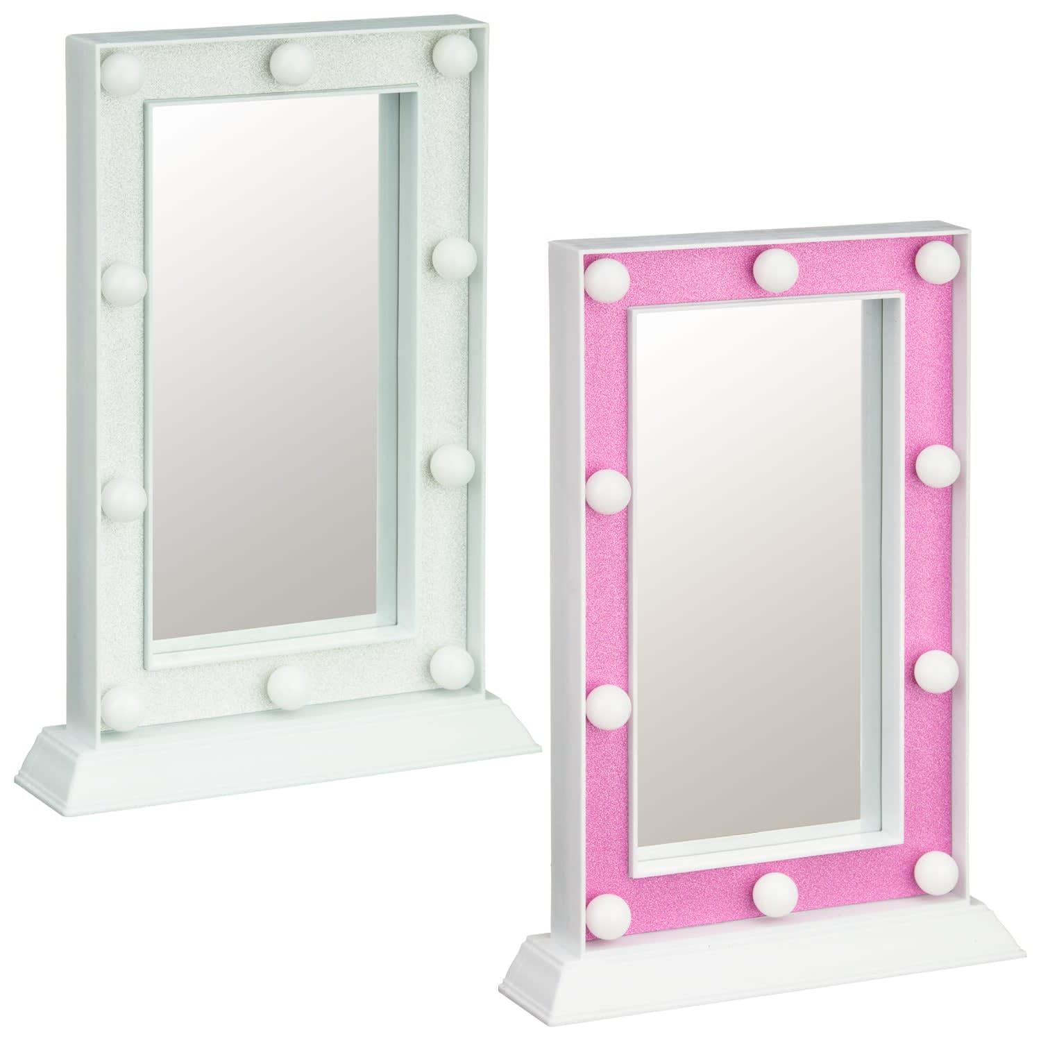 New Gorgeous Sparkling Glitter And Glowing LED Lights LED Table Mirror  Ideal For Makeup Lovers Dressing Table Home Decor (Pink) : Amazon.co.uk:  Home & Kitchen