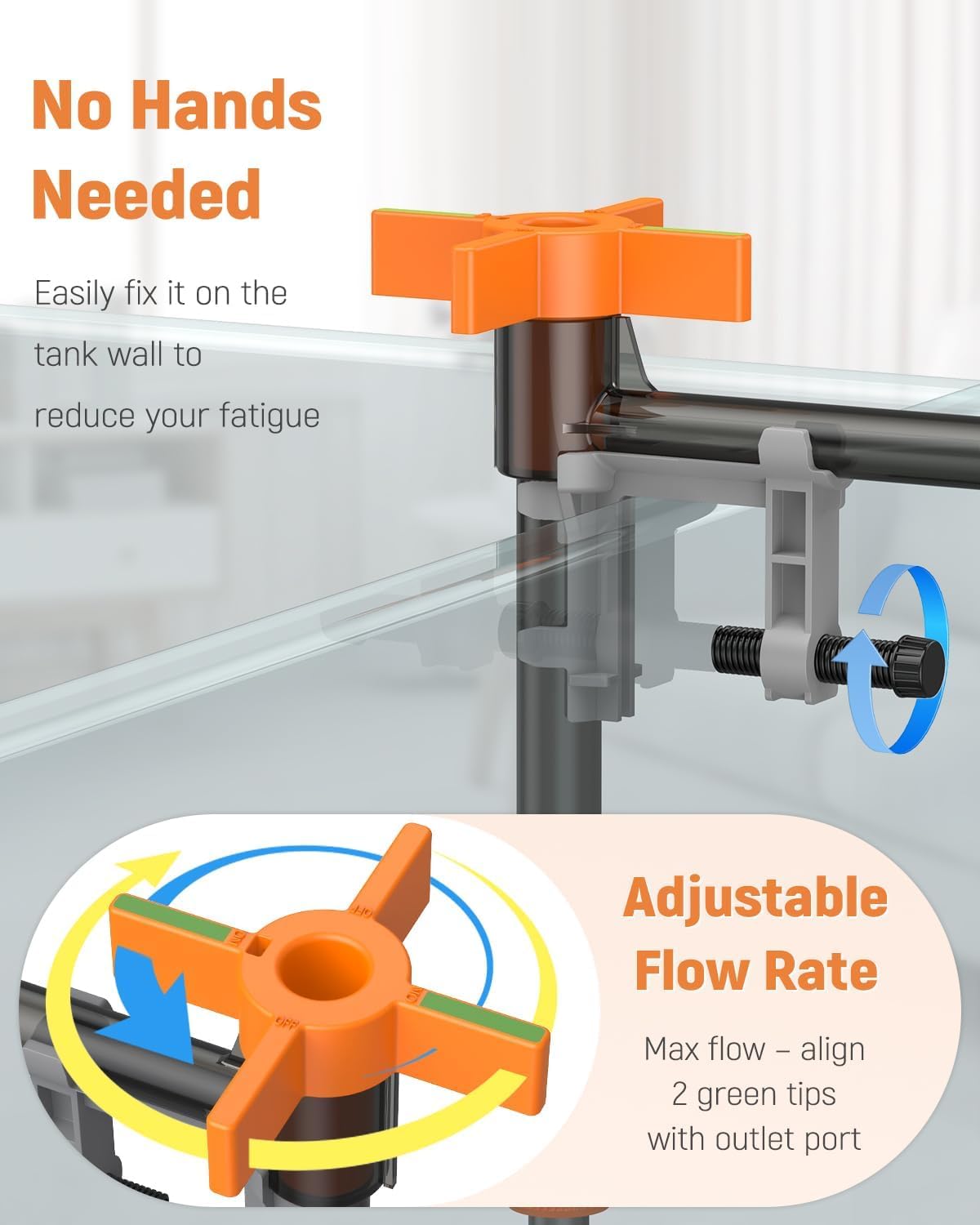 Pawfly Kit Cambiador Agua Acuario Sifón Limpiador con Manguera 1.4 m y Tubo Extensible Herramientas Limpieza Grava para Cambio Agua Lavado Arena y Mantenimiento