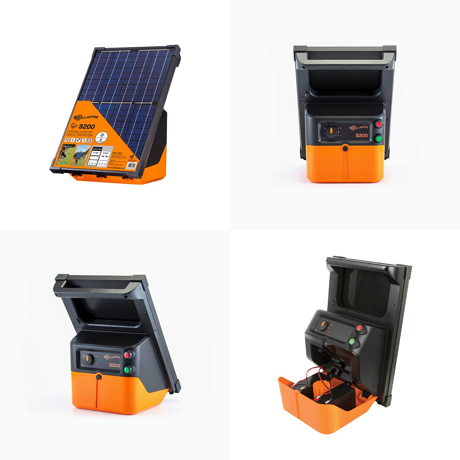 Gallagher Appareil solaire pour clôture électrique S200 avec batteries