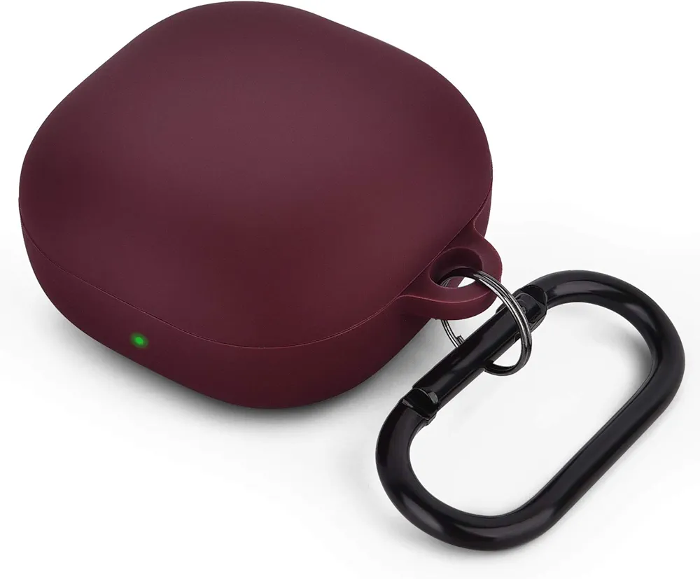 AIRSPO Silicone Case Compatible with Samsung Galaxy Buds 2 Pro/Galaxy Buds2/ Galaxy Buds Pro/Galaxy Buds Live Case (Burgundy)