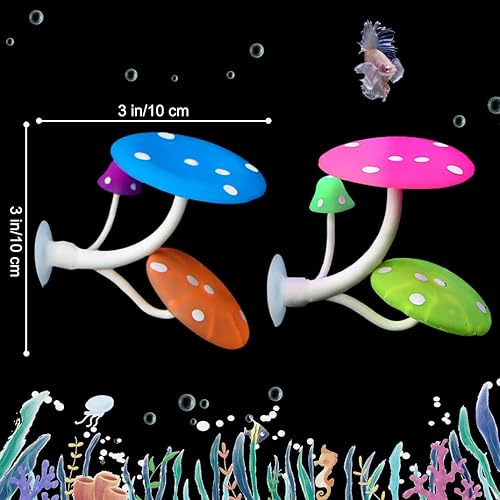 Miniatura 4 de Hamaca de hongos Betta + almohadillas de hojas para pecera, silicona suave, almohadillas de juego de peces de acuario con ventosa, adorno de