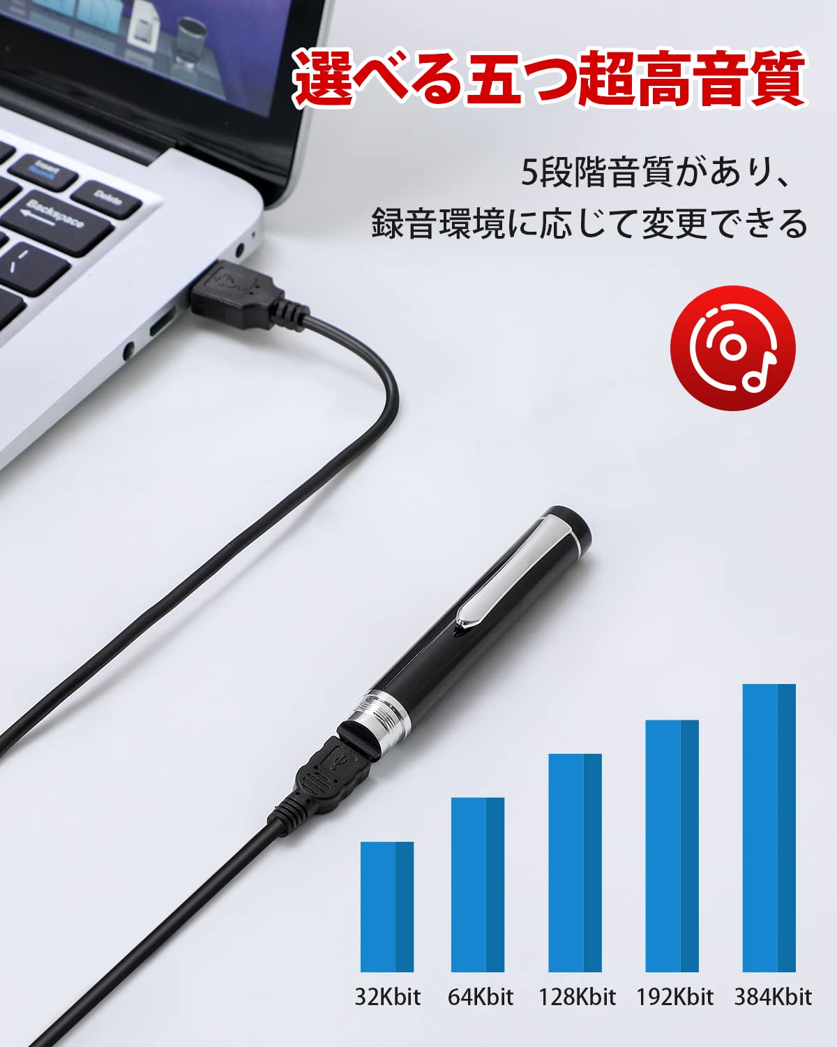 Amazon.co.jp: 【OTG＆イヤホン付属】ボイスレコーダー ペン型 IC
