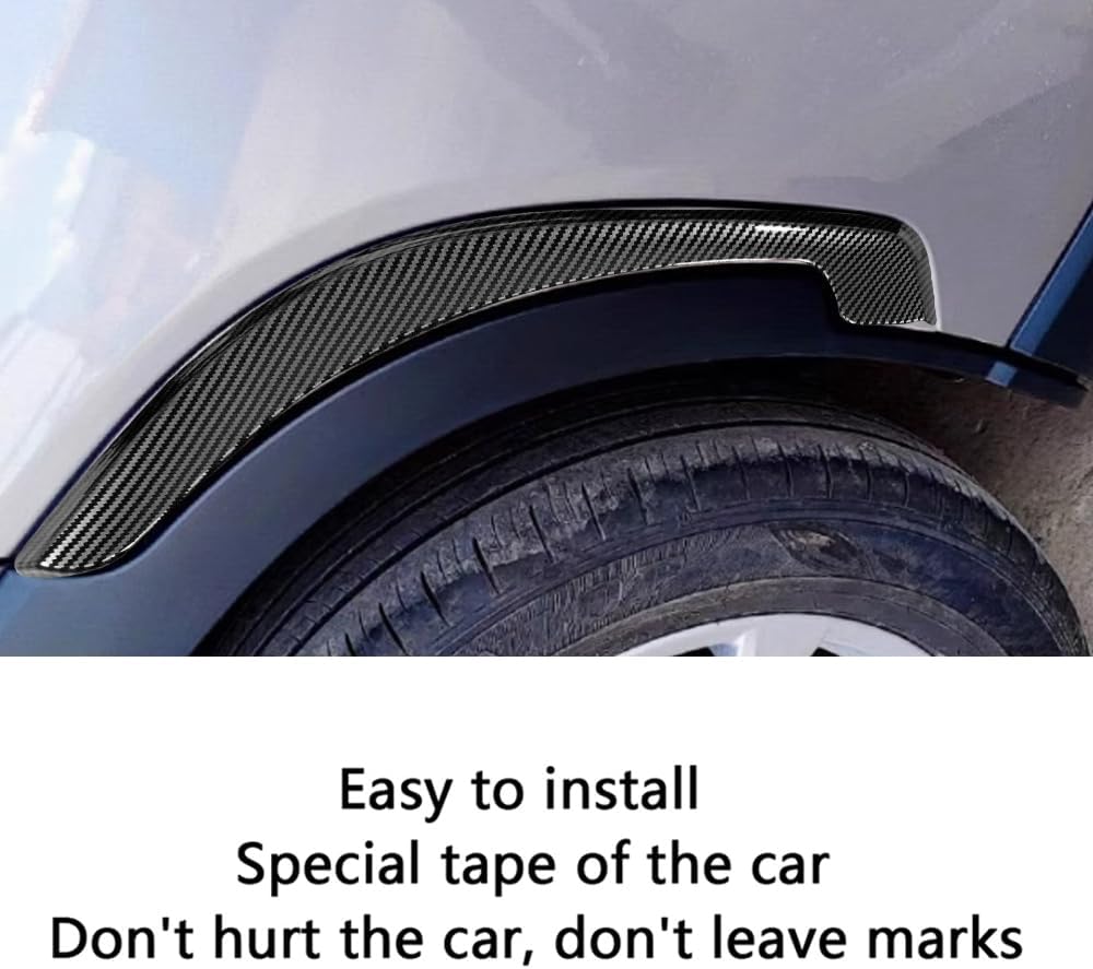 Car Accessories Wheel Eyebrow Arch Trim Cover Fender Compatible with Toyota Corolla Cross 2026 2025 2024 2023 2022 Corolla Cross Hybrid 2026 2025-2023 (Carbon Fiber Style) 2PCS ABS