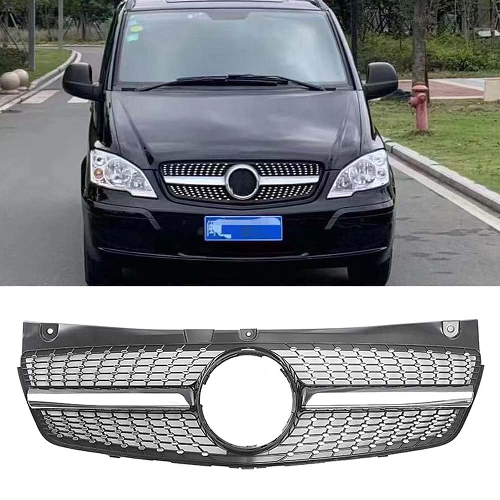 PEKMAR Auto-Frontgrill, kompatibel mit Mercedes -Benz W639 Viano/Vito 2011-2014, Kühlergrill